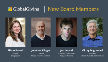 GlobalGiving Welcomes Four New Members to its Board of Directors